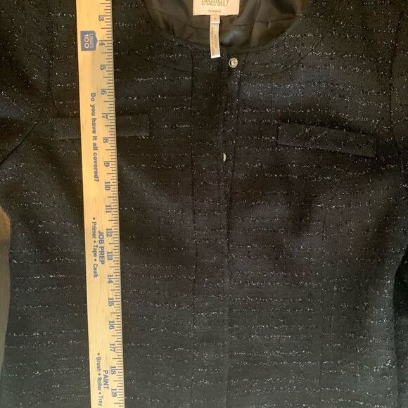 Laundry Shelli Segal Sparkly black dress jacket size 8 - Picture 4 of 10